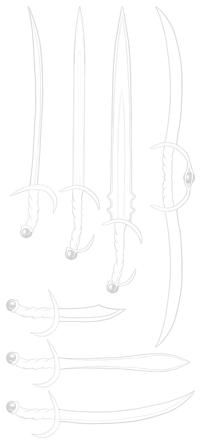 Schematics of the different types of sacrificial blades